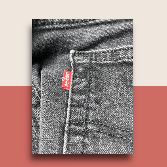 👖 LEVIS 511 SLIM FIT BLACK ANKLE ZIP JEANS W34 L32 - Picture 5 of 9